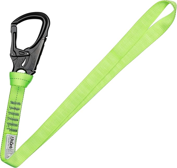 Arborist Speedline Kit - Lightweight, Durable 7075 Aluminum Snaphook, Resilient 1" Nylon Webbing, 29kN Sling Strength, 40" Six Pack…