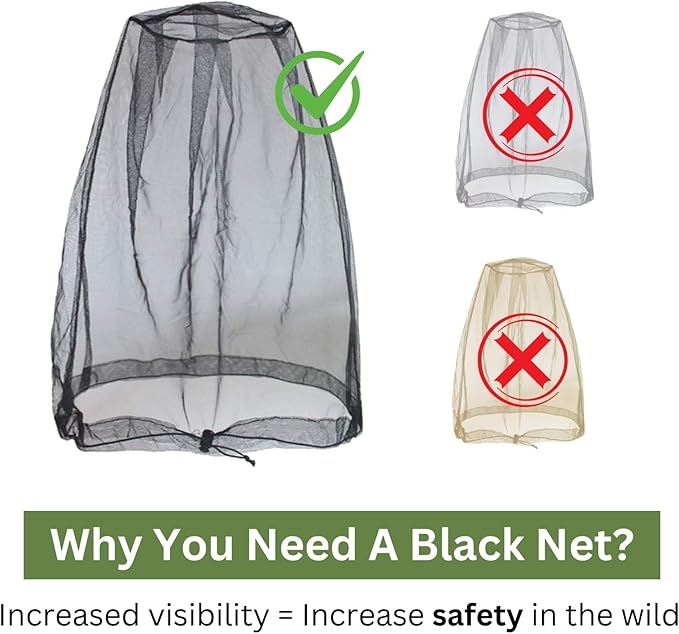 CAMOLAND Sun Hat with Removable Mesh Head Net Safari Hat Outdoor UV Protection