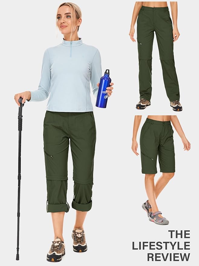 Women's Hiking Pants Convertible Zip Off Lightweight Quick Dry Outdoor Travel Camping Safari fising Pants