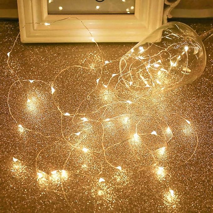 3 Pack USB Fairy Lights USB Powered String Lights Warm Yellow 2 Meters 20 lamp Beads Led Christmas Lights Fairy String Lights led Light String (Warm Yellow)