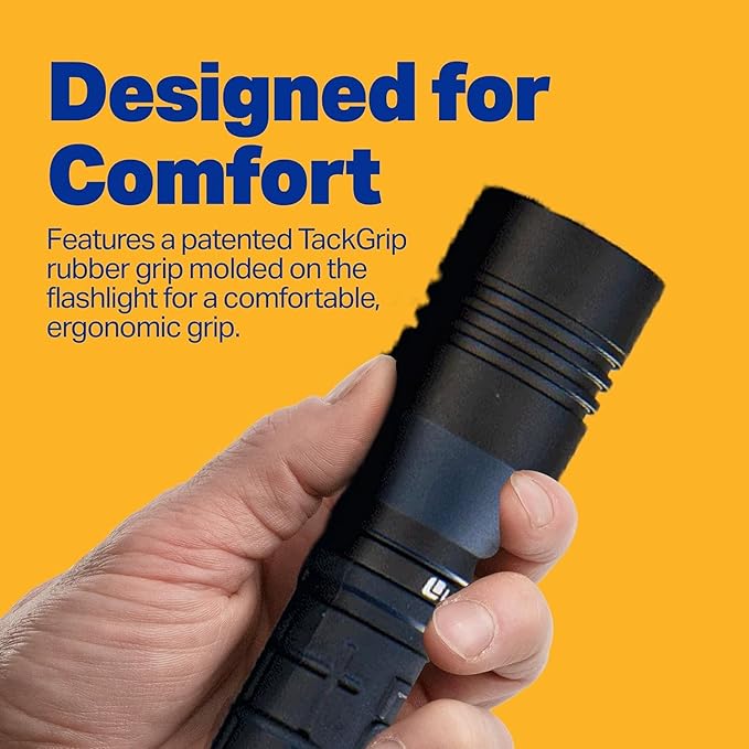 LUXPRO LP290V3 LED Flashlight - Bright 300 Lumens with 3 Light Modes - Aircraft-Grade Aluminum with IPX4 Waterproof Protection & Patented TackGrip - Camping, Outdoor, Home - Batteries Included 4 Pack