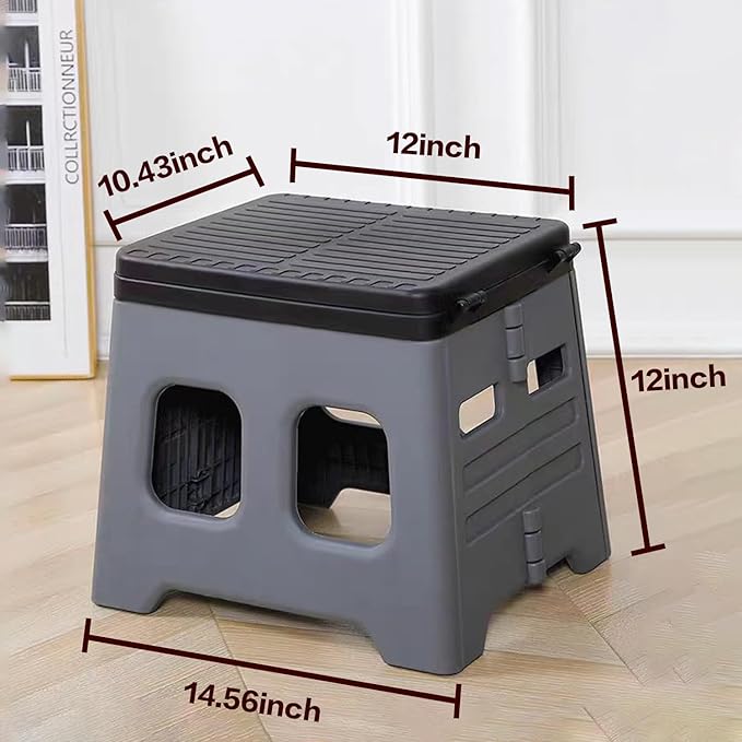 Portable Camping Toilet for Adults - Portable Folding Toilet with Lid,Travel Portable Potty for Adults,Porta Potty Car Toilet,Grey