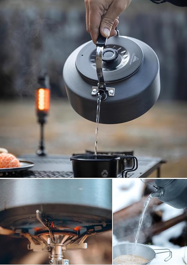 CAMPINGMOON Camping Kettle 1.5L Portable Ultra-Light Coffee Tea Pot S1500