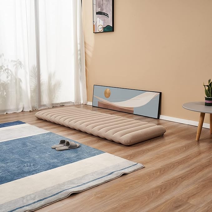 Single Size Camping Air Mattress Inflatable Bed,Blow Up Mattress Sleeping Pad