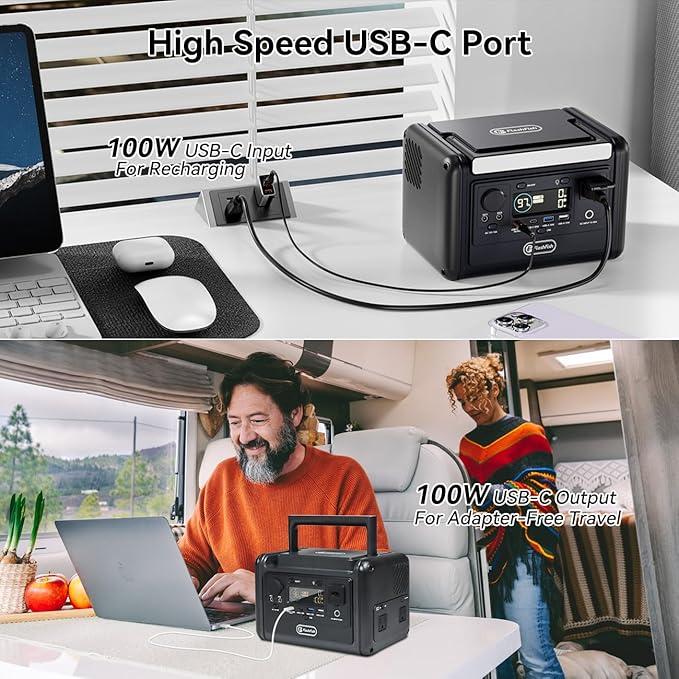 Flashfish T300pro 300W Portable Power Station 230Wh LiFeP04 Battery, 600w Surge, Pure Sine Wave AC Outlets, 100W USB-C PD, 1.2H Fast Recharge, Solar Generator for Camping, Rv, Outdoor &Emergency Use