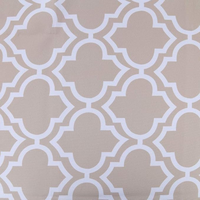 Poise3EHome 60 inches Outdoor/Indoor Waterproof Spillproof Round Tablecloth with Umbrella Hole for Camping, Picnic, Christmas Tree Skirt, BBQ, Khaki