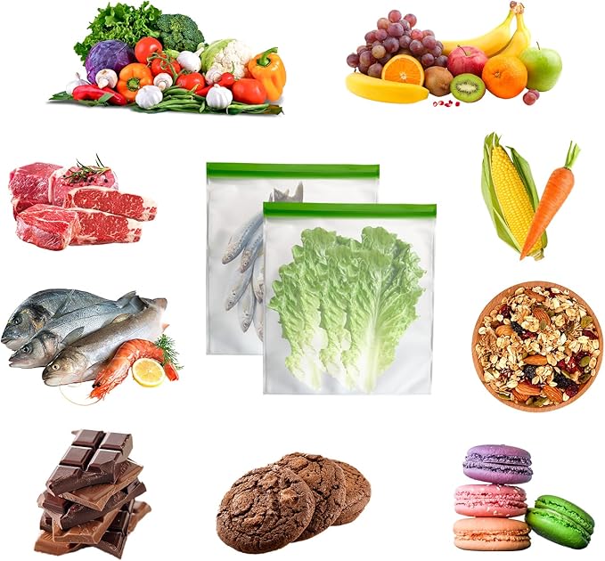 Odor Proof Storage Bags Reusable Bear Bags for Food Backpacking No-Odor Zipper Barrier Bags Fit Home Organization, Food Storage,Freezer Safe (5p-8.5x10in)