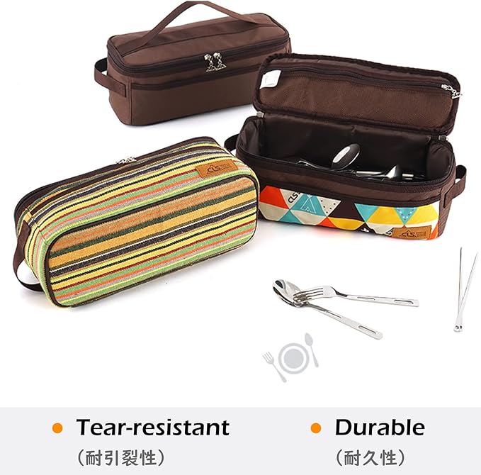 TRIWONDER Camping Travel Cookware Organizer Bag Cooking Utensils Storge Portable Pouch for Outdoor Barbecue Camping Cooking Spoon Chopsticks Organizing