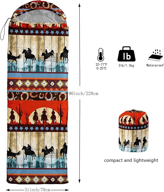 QOOMO Camping Sleeping Bags,3 Season Warm & Cool Weather,Lightweight,Waterproof Sleeping Bags for Adults & Kids,Traveling,and Outdoors,Camping Gear Equipment