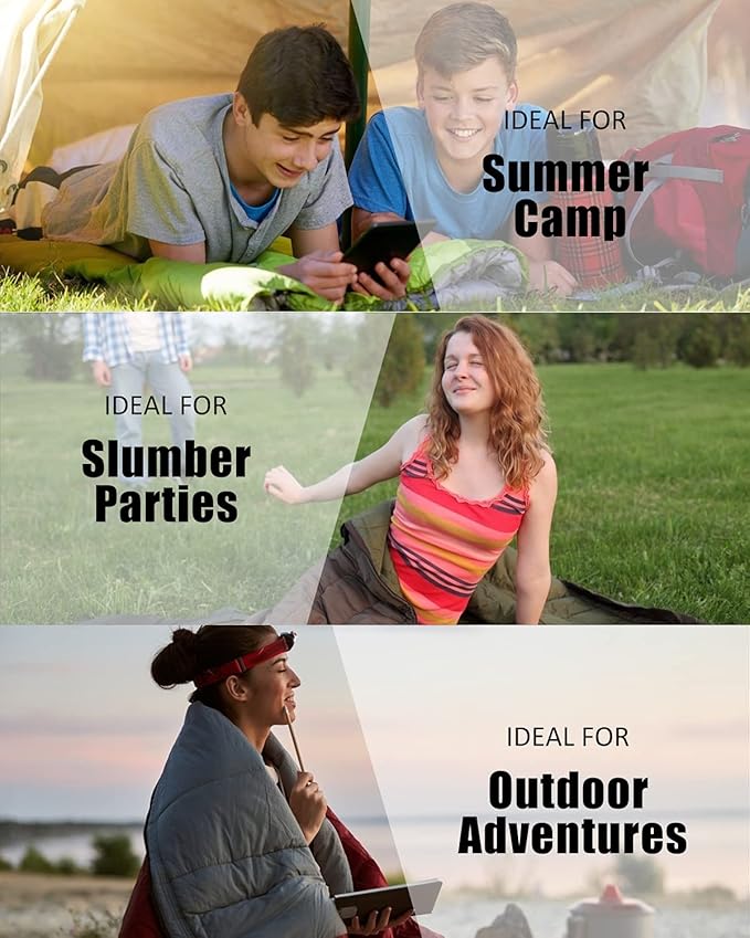 Sleeping Bags for Adults Backpacking Lightweight Waterproof- Cold Weather Sleeping Bag for Girls Boys Mens for Warm Camping Hiking Outdoor Travel Hunting with Compression Bags