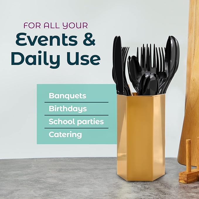 Plastic Forks Heavy Duty - Forks Plastic Disposable Utensils - Plastic Cutlery For Parties, Celebrations And Events Pack Of 500