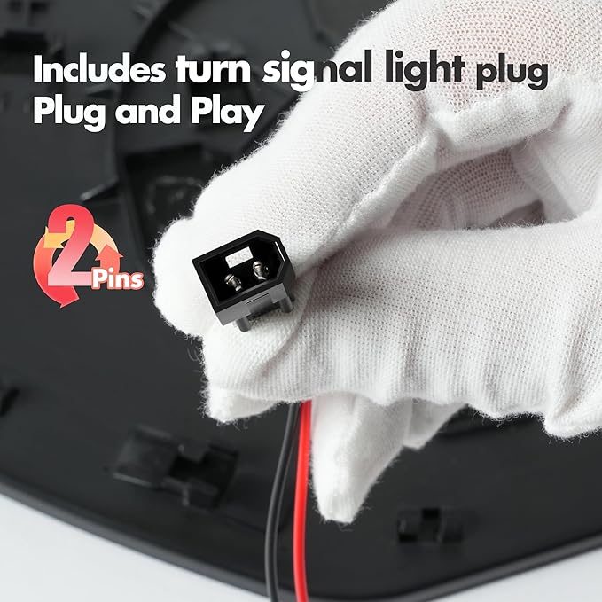 Passenger Side Mirror Replacement for 2014-2017 Chevy Silverado 1500 2500HD 3500HD, 2015 2016 2017 GMC Sierra 1500 2500 HD 3500 HD - Mirror Glass with Turn Signal, Right Heated, GM1325146