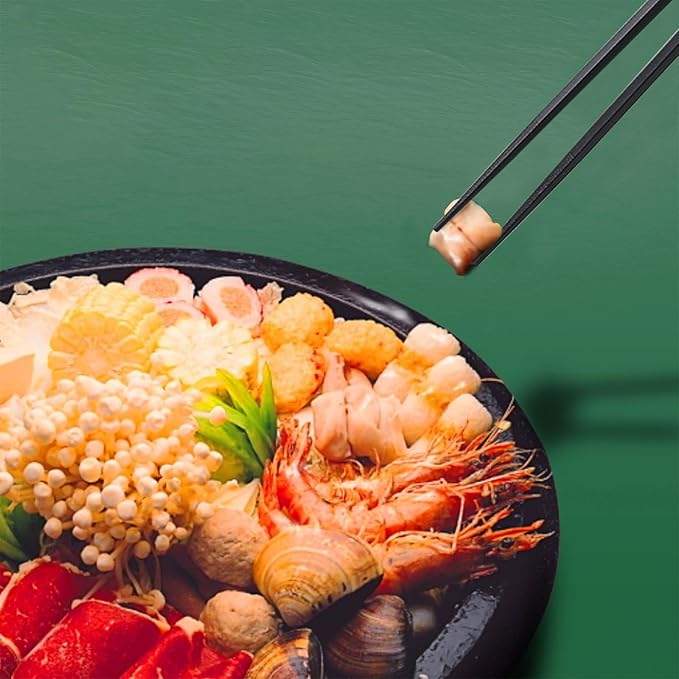 100 Pairs Hexagonal Fiberglass Sushi 24cm/9.4 Inch Dishwasher Safe Non-Slip Chopsticks,Japanese Style Black for Restaurant & Party.