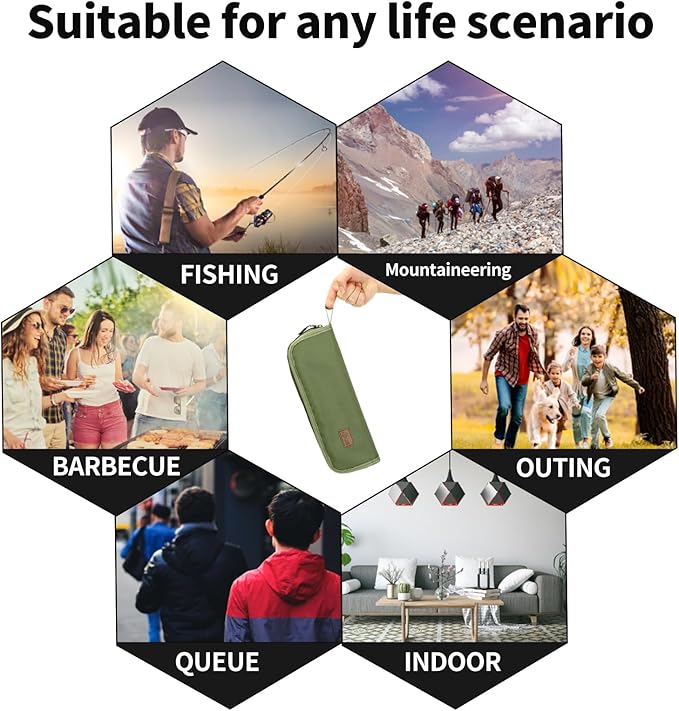 Camping Stool,Portable Foldable Stool aldult Collapsible Stool Chairs Fishing for Outdoor Hiking 300 LBS Load