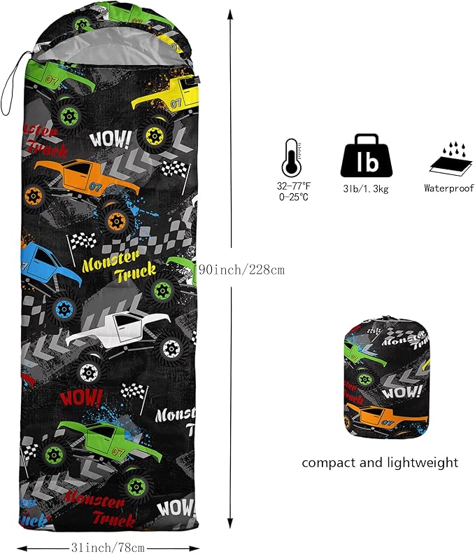 QOOMO Camping Sleeping Bags,3 Season Warm & Cool Weather,Lightweight,Waterproof Sleeping Bags for Adults & Kids,Traveling,and Outdoors,Camping Gear Equipment