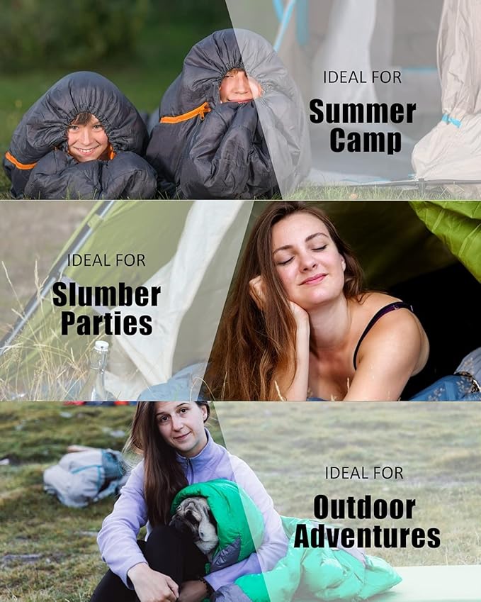 Sleeping Bags for Adults Backpacking Lightweight Waterproof- Cold Weather Sleeping Bag for Girls Boys Mens for Warm Camping Hiking Outdoor Travel Hunting with Compression Bags