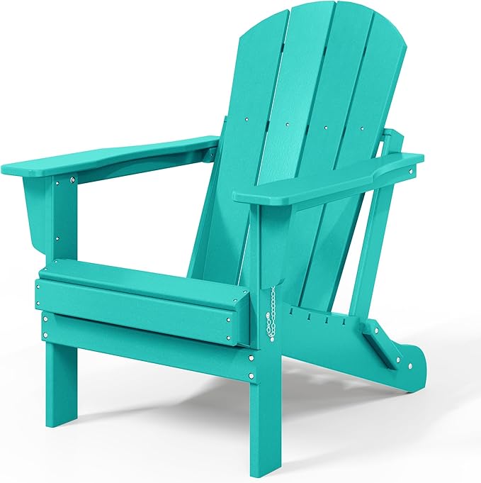 WestinTrends Malibu Malibu Outdoor Folding Poly Adirondack Chair (Set of 8), Sand