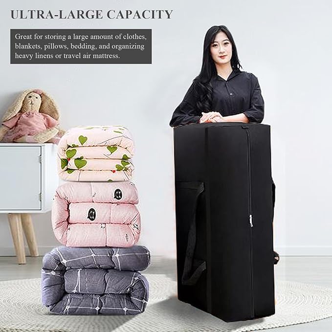 WITERY 2 Pack 180L Large Storage Bags - Big Moving Bags Heavy Duty with Zippers & Handles, Alternative to Moving Boxes and 39Inch Storage Tote for Space Saving, Travel, Clothes, Blankets, Pillows