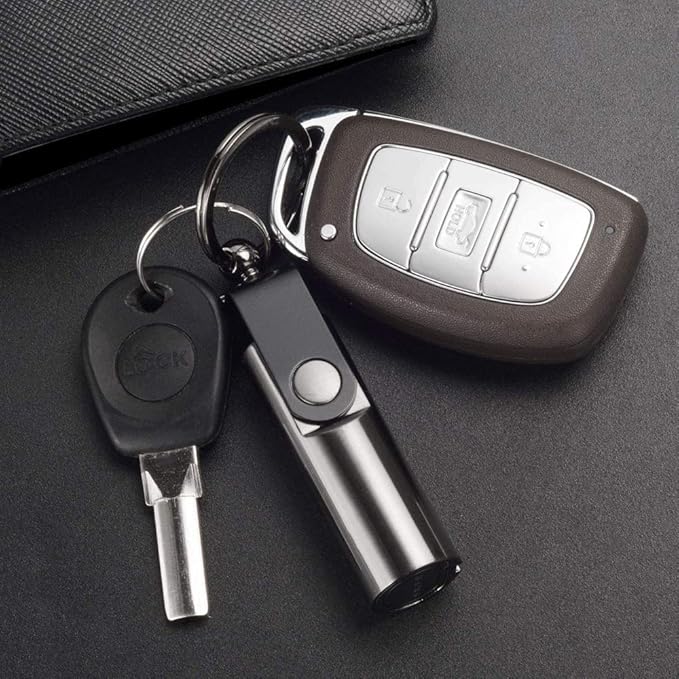 Permanent Match, Keychain Flint Matchstick Fire Starter Forever Match, Reusable Waterproof Flint Lighter for Outdoor Camping Emergency Survival black