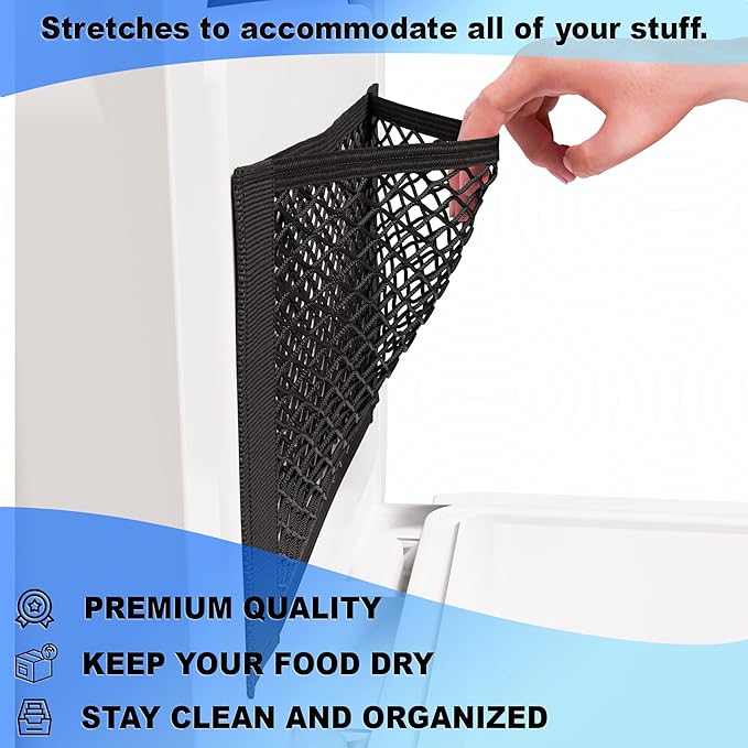 Cooler Storage Net Bag High Capacity Nylon Mesh Storage Net Cooler Organizer for Coolers - 2 Pack