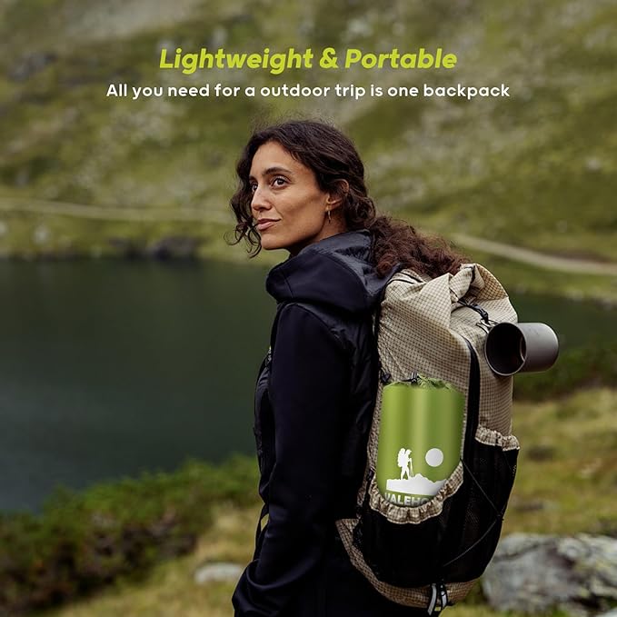 4 Inch Thick Inflatable Sleeping Pad for Camping, with Foot Pump and Pillow, Lightweight Camping Mattress for Outdoors, Backpacking, Hiking