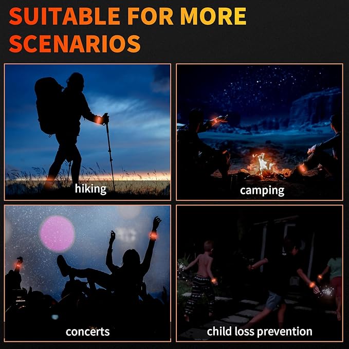 Running Lights for Runners, Walking Light for Night Walking, Running Lights & Walking Light with Colors & 3 Modes, Reflective Running Gear, Running Essentials for Women or Men 2-Pack