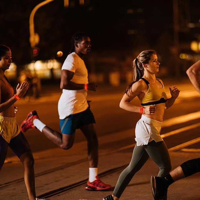 8 Pack LED Bracelets Light Up Wristbands,Glow Flashing Wristbands Glow in The Dark Party Supplies for Party, Festivals, Sports, Camping,Night Events (Orange)