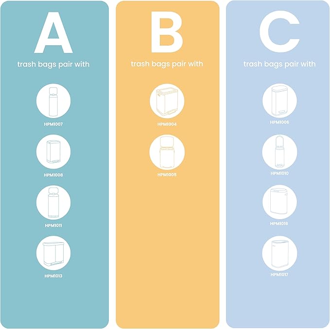 happimess HPM1005J Marco Rectangular 10.6-Gallon Double Bucket Trash Can with Soft-Close Lid, Denim Blue,with Soft-Close Lid, Modern, Minimalistic for Home, Kitchen, Office, Bedroom, Bathroom