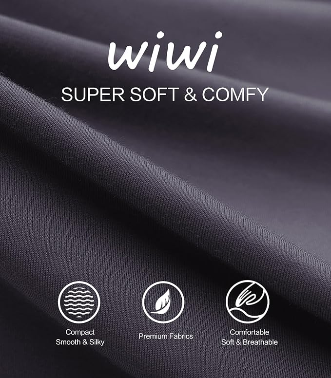 WiWi Thermal Underwear for Men Bamboo Viscose Long Johns Set Soft Warm Base Layer Lightweight Top and Bottom Sets S-XXL