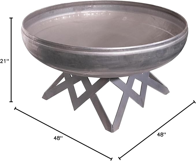 Liberty Fire Pit – Ohio Flame Wood Burning Outdoor Fire Pit - 48" Diameter with Angled Base (Made in USA)