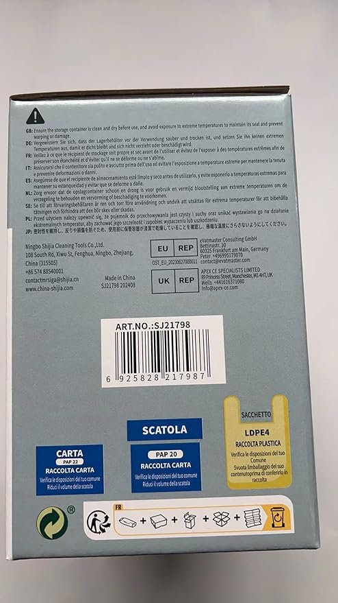 MR.SIGA 4 Pack Airtight Food Storage Container Set, BPA Free Kitchen Pantry Organization Canisters, One-handed Airtight Cereal Snack Candy Storage Containers, 360ml / 12.2oz, Small, White
