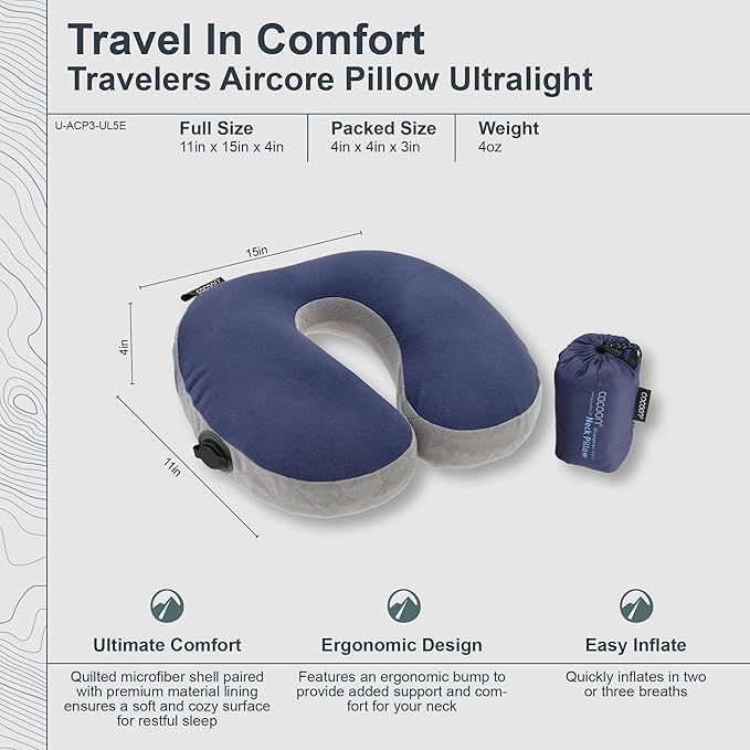 COCOON - Premium - Ergo Aircore Pillow Ultralight - U-Shaped- One Size