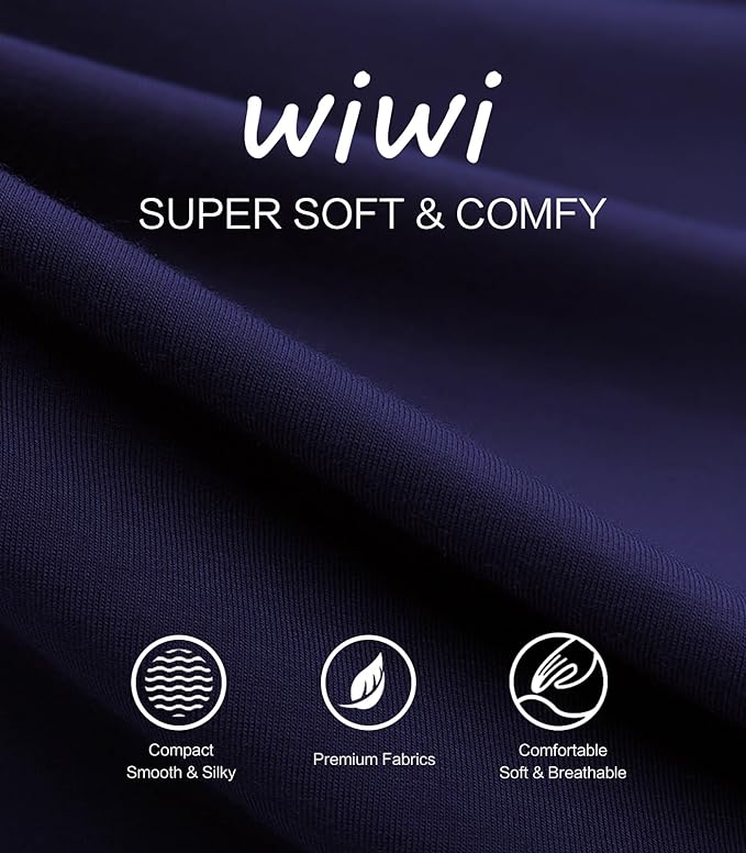 WiWi Thermal Underwear for Men Bamboo Viscose Long Johns Set Soft Warm Base Layer Lightweight Top and Bottom Sets S-XXL