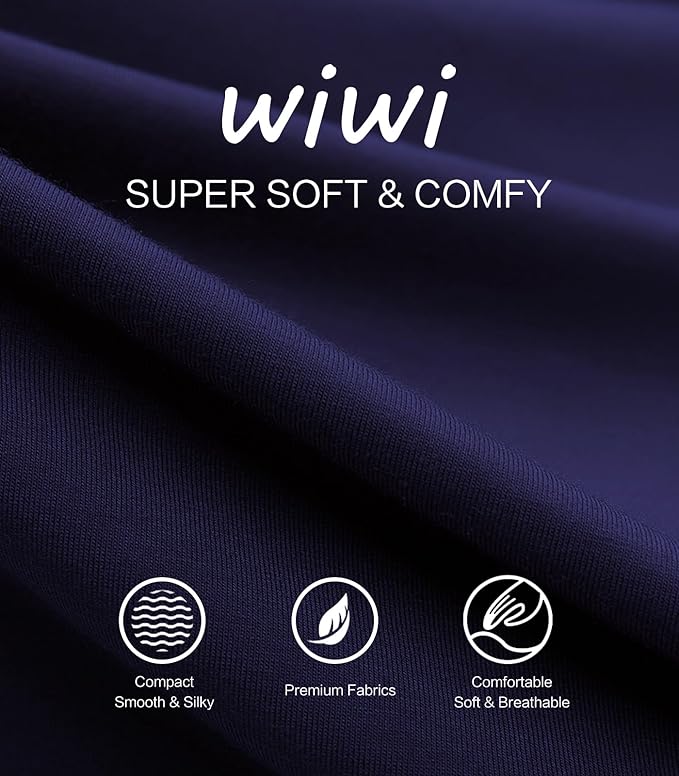 WiWi Thermal Underwear for Men Bamboo Viscose Long Johns Set Soft Warm Base Layer Lightweight Top and Bottom Sets S-XXL