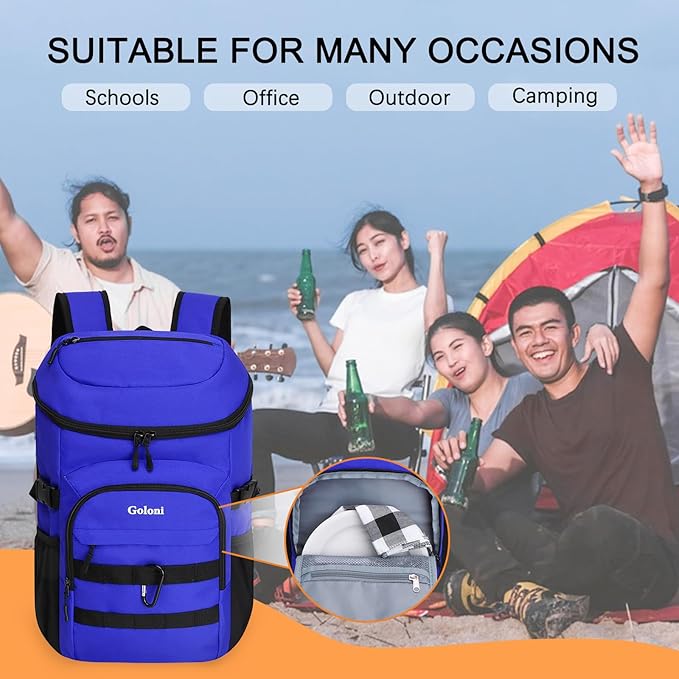 Cooler Backpack Insulated Leak Proof,Small Soft Coolers Bag for Men and Women Camping,Travel,Beach,Hiking,Picnic
