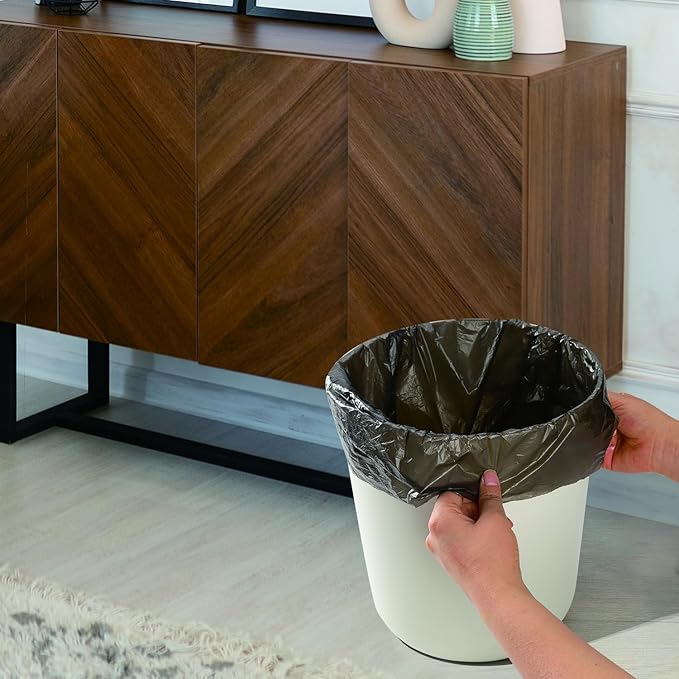 3 Gallon Small Trash Bags 100 Count Biodegradable Mini Garbage Bags Leakproof & Tear Resistant Trash Can Bin Liners Fit Bathroom, Office, Car, Diaper Pail Unscented Black