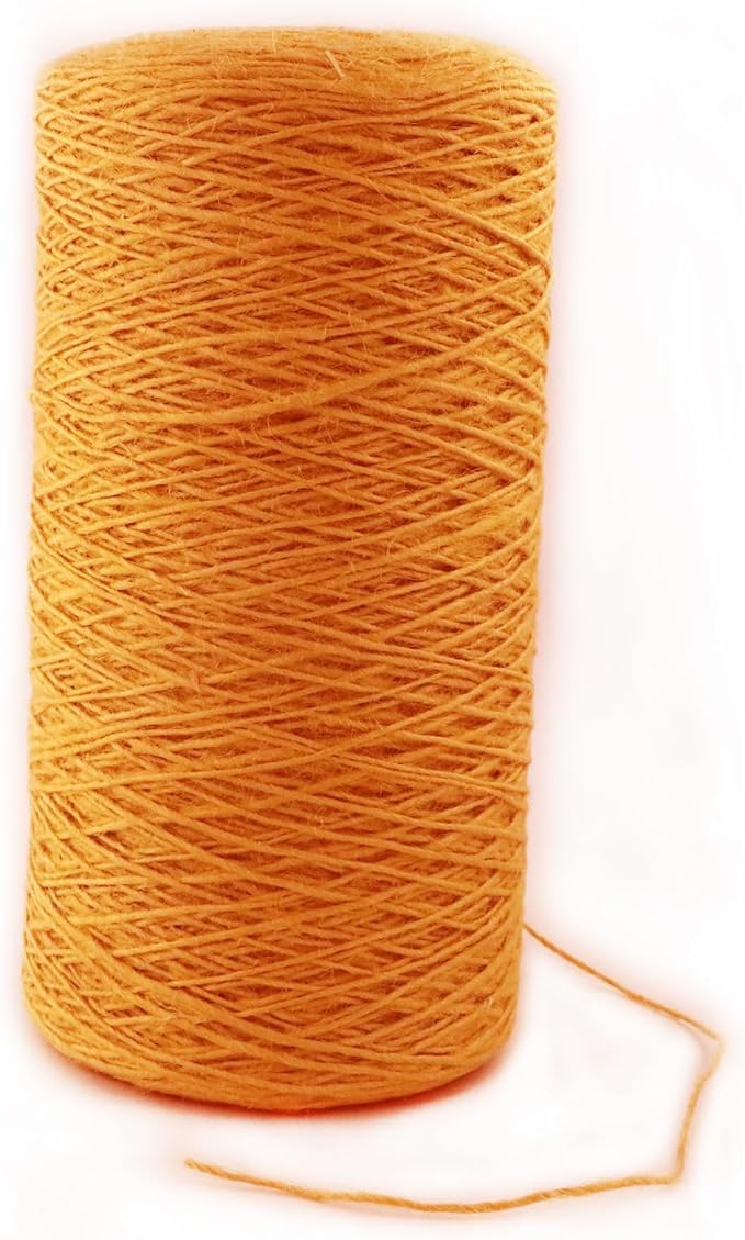 1mm x 1000 Feet Orange Jute Rope, Twine for Gardening Tomato Climbing Plant Tie Floristry Crafts Gift Wrapping Packing Decor