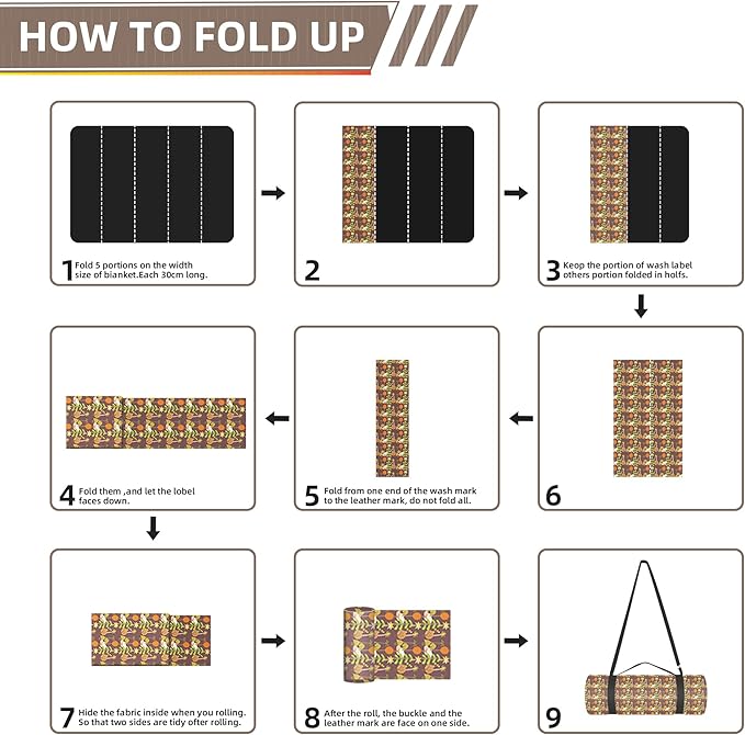 Outdoor Picnic Blanket Brown Tree 80"x80" Large Sandproof Beach Blanket Waterproof Picnic Blankets Foldable for Caming, Beach, Outdoor Activities.