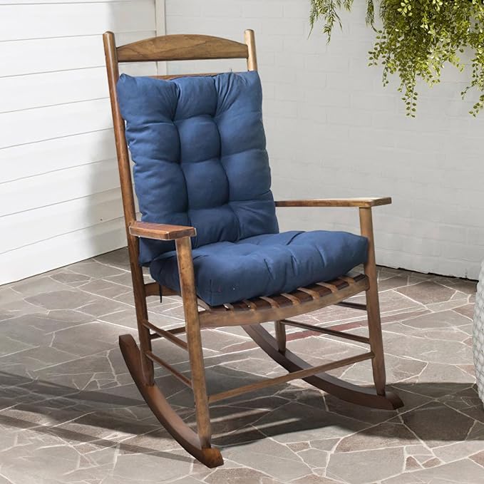 Patio Rocking Chair Cushion, 1 Pack Non Slip Back Chair Cushion High Back Indoor Outdoor Chaise Lounger Cushion Seat Pads, Purple