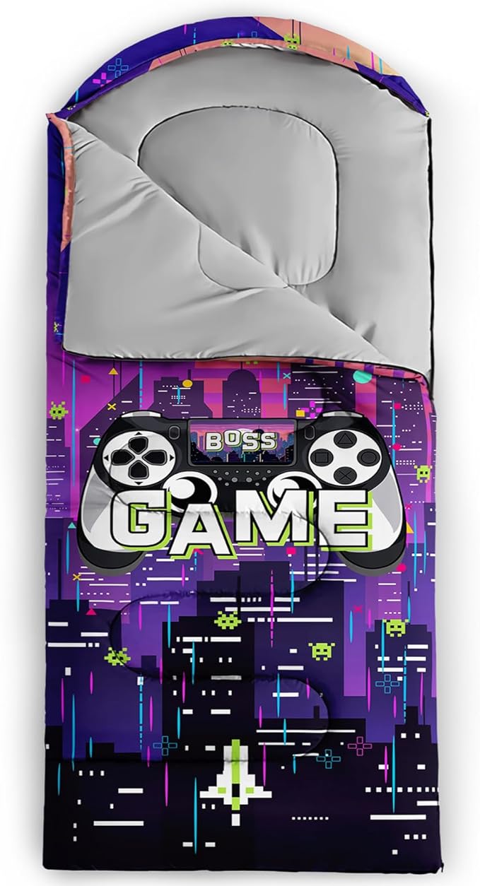 Print sleeping bag,sleeping bags,Outdoor Camping Sleeping Bag,Suitable For Children Boys And Girls Portable,Waterproof,Compact And Lightweight,Great For Outdoor Camping,Backpacking And Hiking