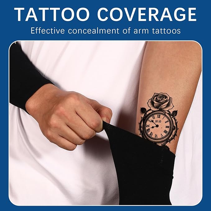 12 Pairs Arm sleeves for men/Women, Cooling UV Sun Protection Sports Compressiontattoo cover up sleeve,for Cycling,Running Outdoor Sports