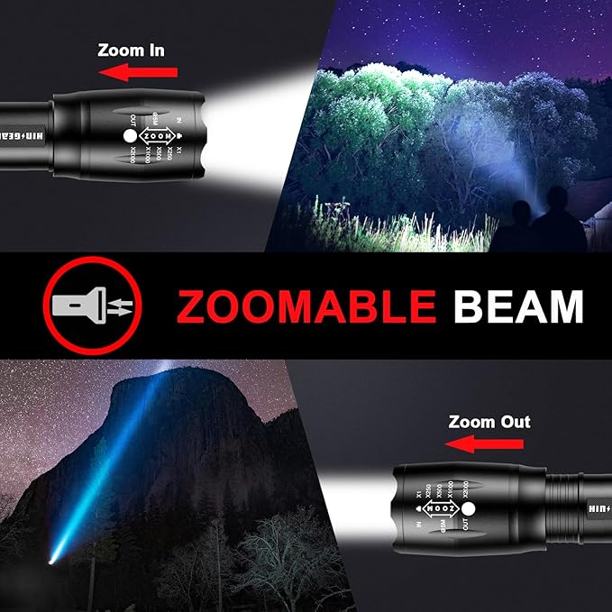 Flashlights High Lumens 6PCS, 1 Mode LED Flashlight Super Bright, Small Pocket Flashlight Bulk, Water Resistant Tactical Flash Light for Emergency, Camping, Gift for Men Dad Christmas
