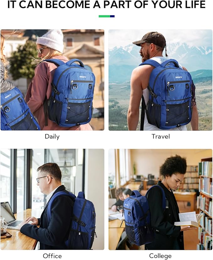 WATERFLY Travel Hiking Casual Backpack: 22L Lightweight Everyday Outdoor City Daypack College Bookbag for Woman Man