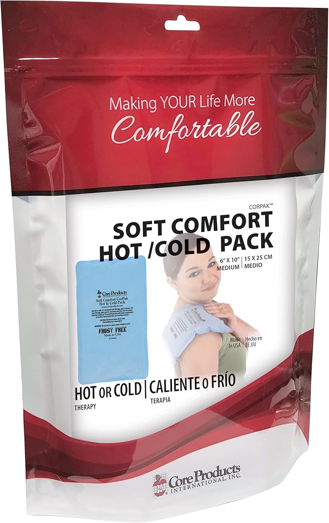 Core Products Soft Comfort CorPak, No Frost Hot and Cold Therapy Pack - 6" x 10", Made in The USA
