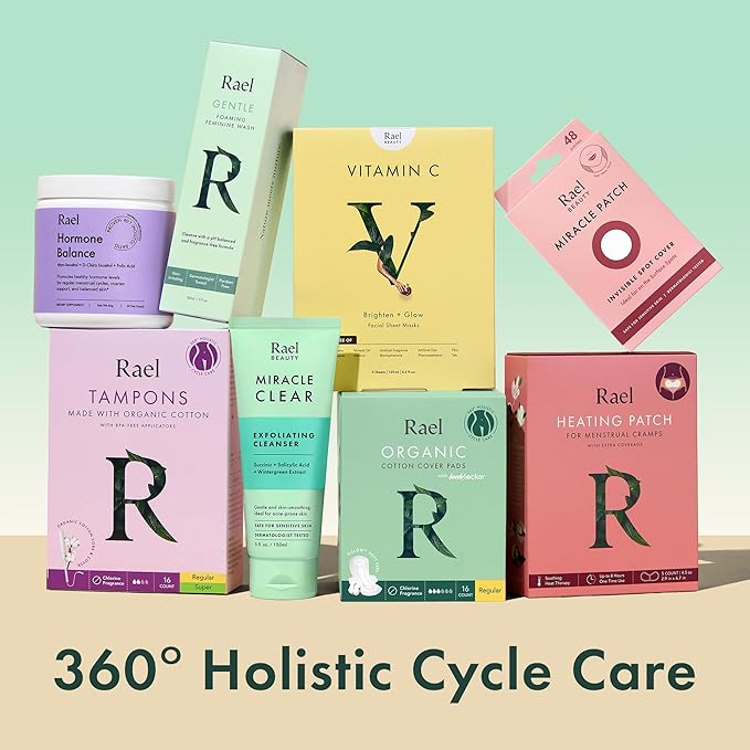 Rael Organic Cotton Wipes - Body Cloth, Individually Wrapped, All Skin Types, Vegan, Cruelty-Free, Unscented (10 Count, Pack of 4)