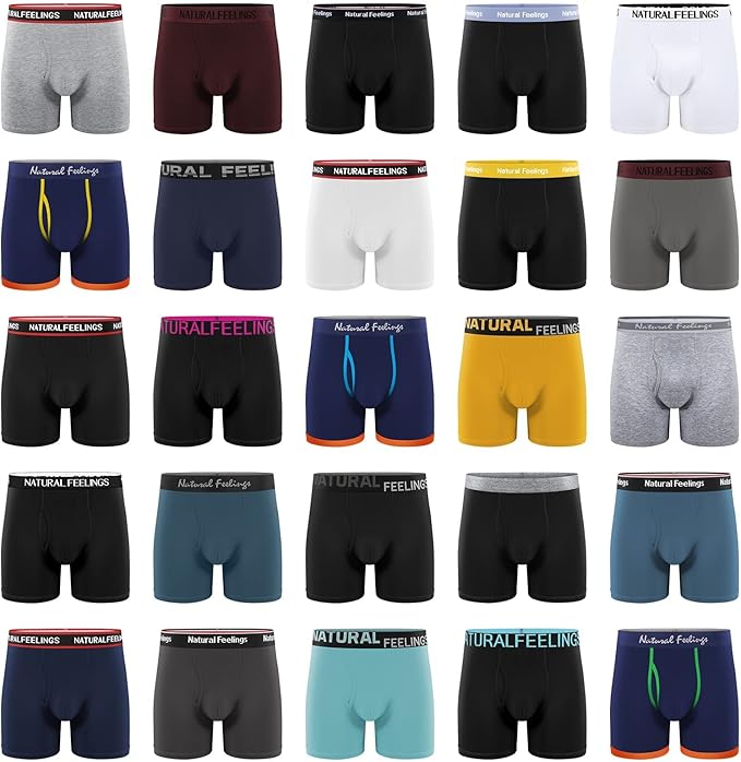Natural Feelings Mens Underwear Coolzone Boxer Briefs for Men Pack Stretch Performance Quick Dry Sports Underwear