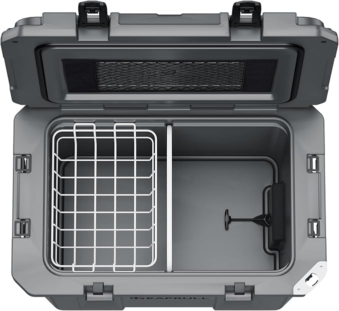 Hard Cooler, Insulated Ice Chest Box Holds Ice for More Days, Portable Cooler with Handle, Cup Holders, Double Latches for Camping Drink, Beach, Picnic, Fishing, Boat, Barbecue