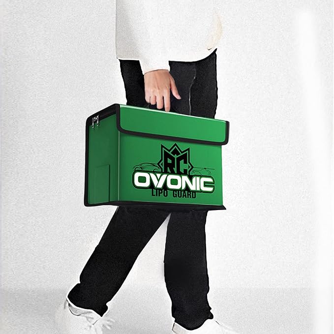 OVONIC Lipo Safe Bag Fireproof Explosionproof Bag, Large Capacity for Lipo Battery Charge & Storage