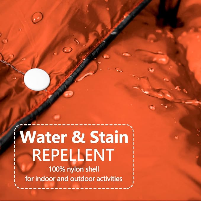 zzlamb Puffy Down Camping Blanket Water-Repellent, Down Throw Travel Blanket Portable for Outdoor, Light Warm Quilt for Couch Plane Car Theater Stadium Picnic RV Backpacking Hammock