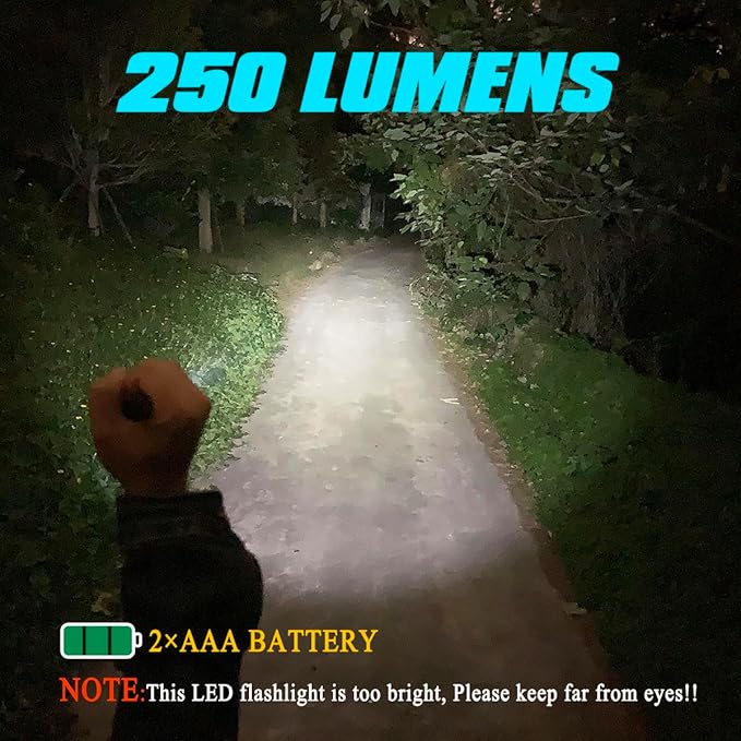 Pen Light Flashlight 3 Modes Mini Small Flashlights Tactical LED Powerful High Lumens with Clip,Slim Portable Pocket Compact Torch for Emergency Inspection AAA Battery Water-Resistant